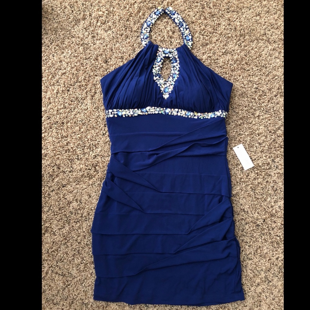 Blue cocktail dress